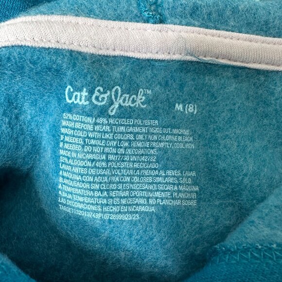 Cat & Jack Youth Girls Hoodie Sweatshirt Size M Blue Cosmic Wonder Outer Space - Picture 6 of 6